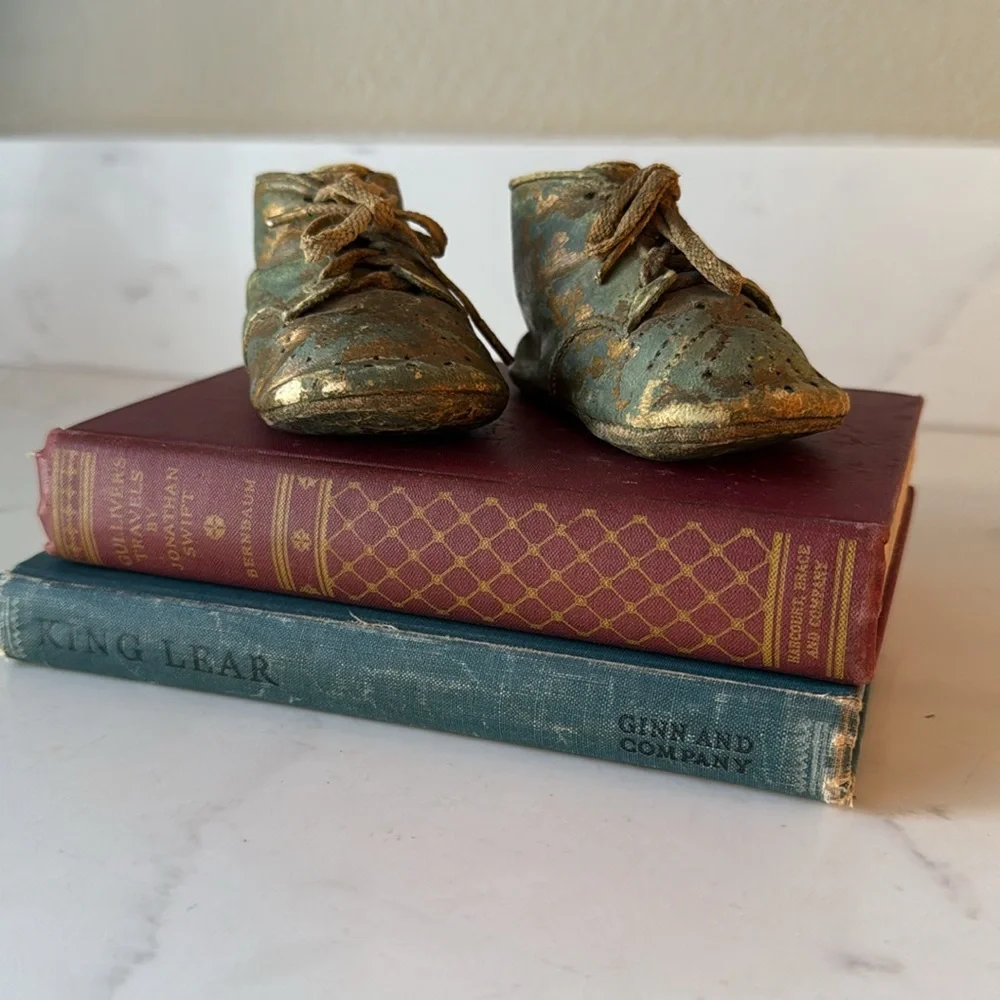 Vintage Bronzed Baby Shoes